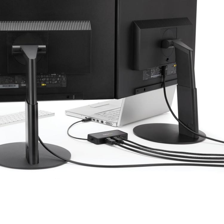 StarTech.com - Mini Dock USB 3.0 - Docking Station USB-A para 2 Monitores - DisplayPort 4K de 60Hz y Red Ethernet Gigabit - con