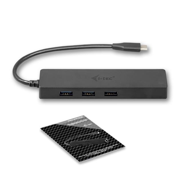 i-tec - Advance USB-C Slim Passive HUB 3 Port + Gigabit Ethernet Adapter
