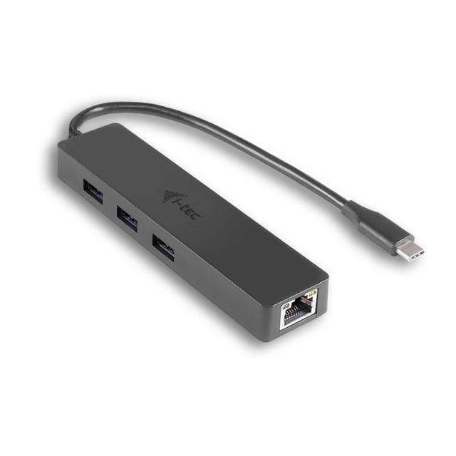 i-tec - Advance USB-C Slim Passive HUB 3 Port + Gigabit Ethernet Adapter