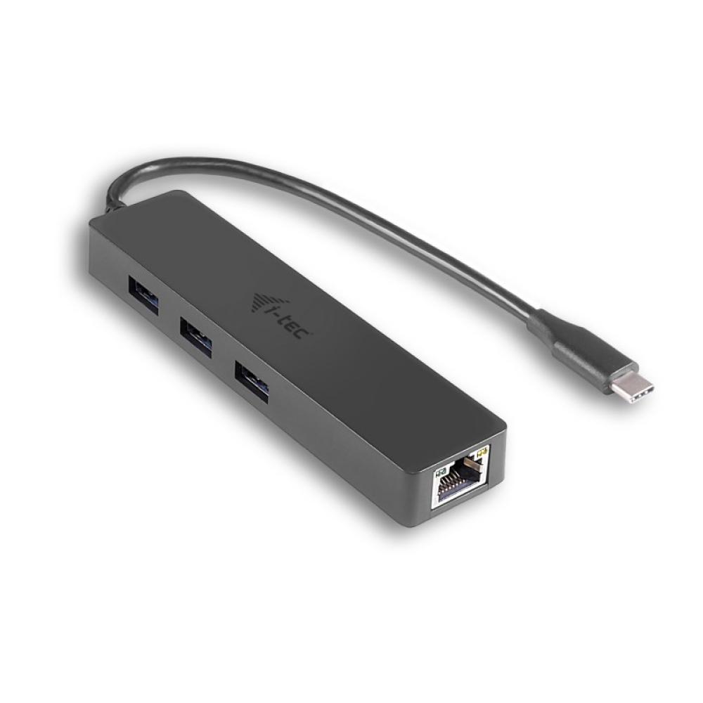 i-tec - Advance USB-C Slim Passive HUB 3 Port + Gigabit Ethernet Adapter