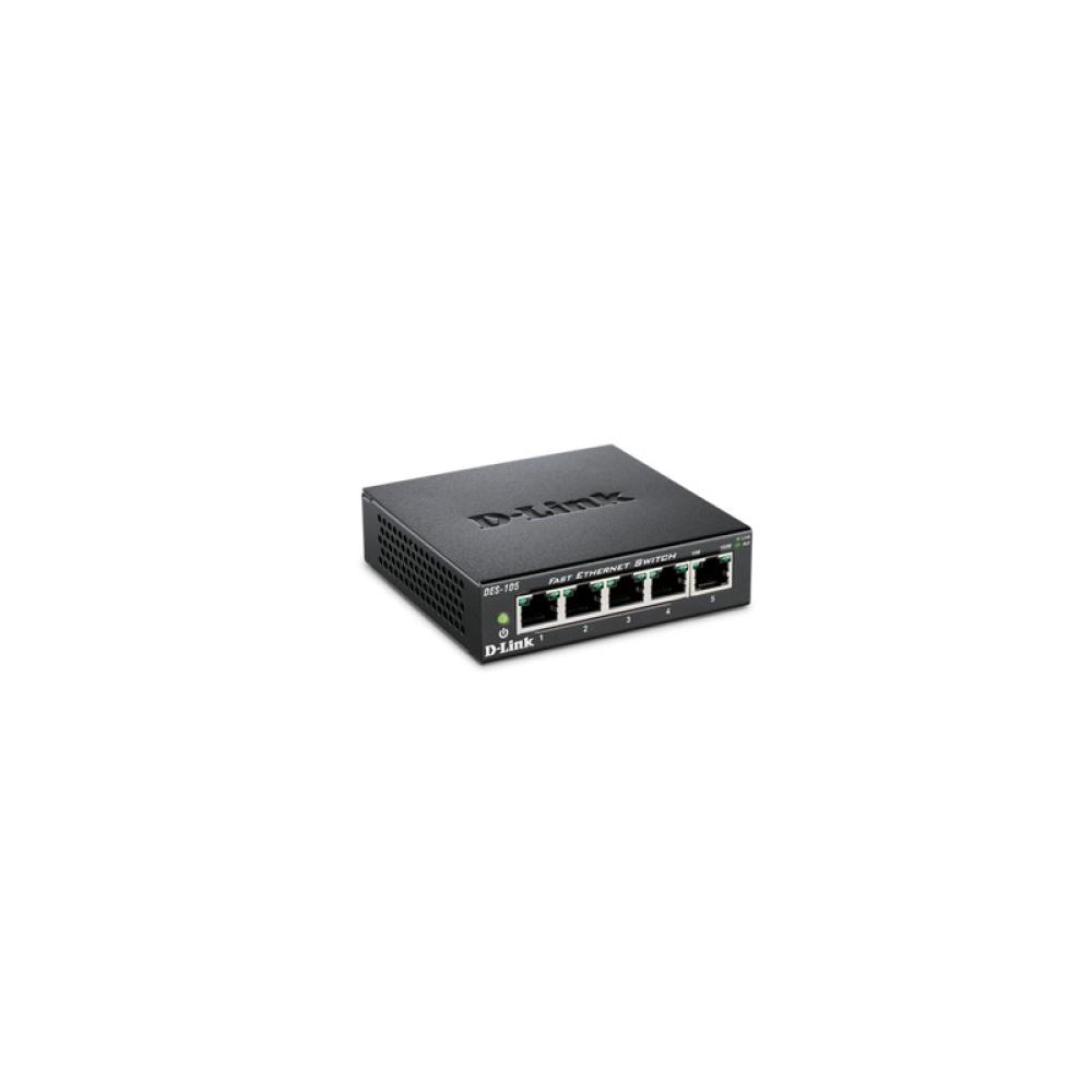 D-Link - DES-105 switch No administrado Negro