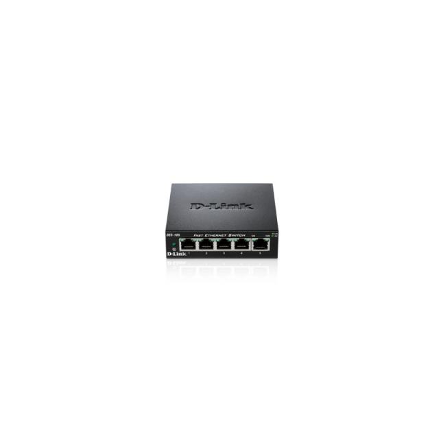 D-Link - DES-105 switch No administrado Negro
