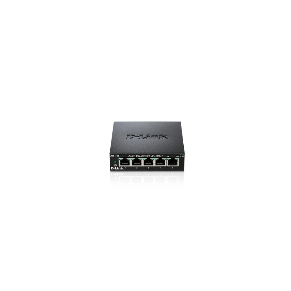 D-Link - DES-105 switch No administrado Negro