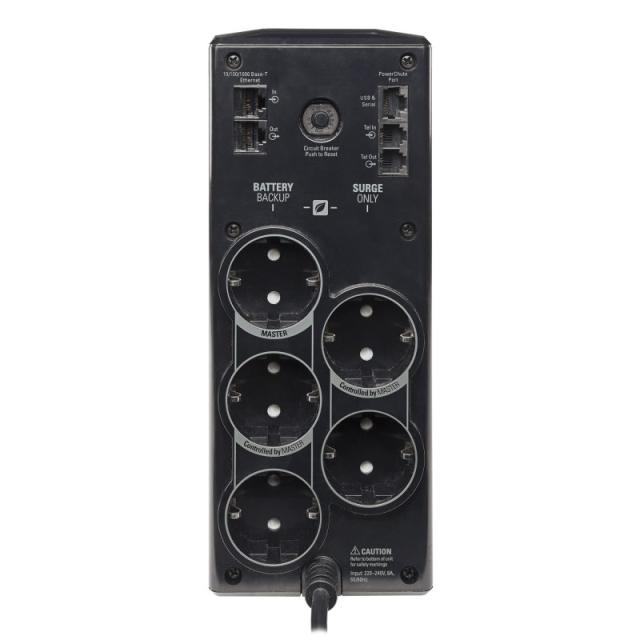 APC - Back-UPS Pro sistema de alimentación ininterrumpida (UPS) Línea interactiva 0,9 kVA 540 W 5 salidas AC