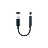 Nanocable - Cable Adaptador Audio USB-C/M a Jack 3.5/H, 11 cm, Negro