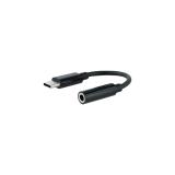 Nanocable - Cable Adaptador Audio USB-C/M a Jack 3.5/H, 11 cm, Negro