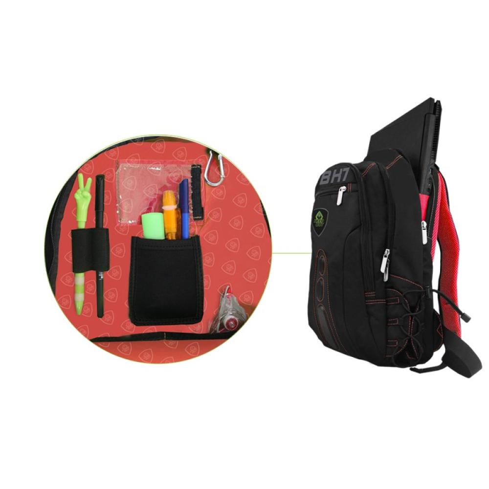 KeepOut - BK7R mochila Negro, Rojo Nylon