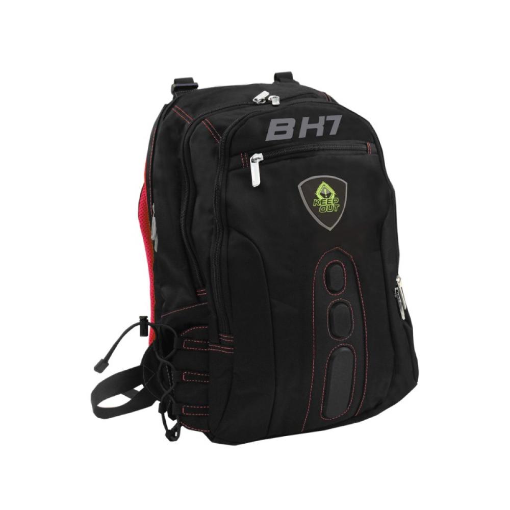 KeepOut - BK7R mochila Negro, Rojo Nylon