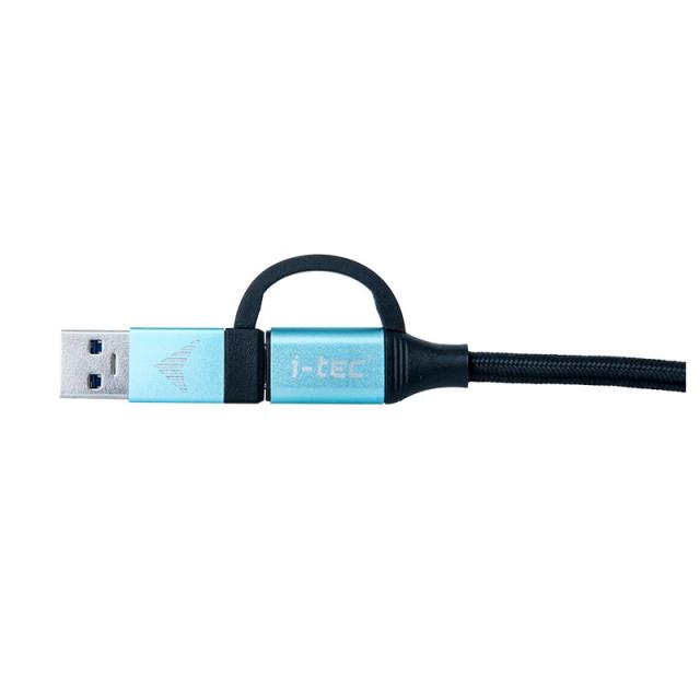 i-tec - USB-C Cable to USB-C with Integrated USB 3.0 Adapter