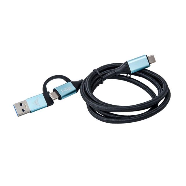 i-tec - USB-C Cable to USB-C with Integrated USB 3.0 Adapter