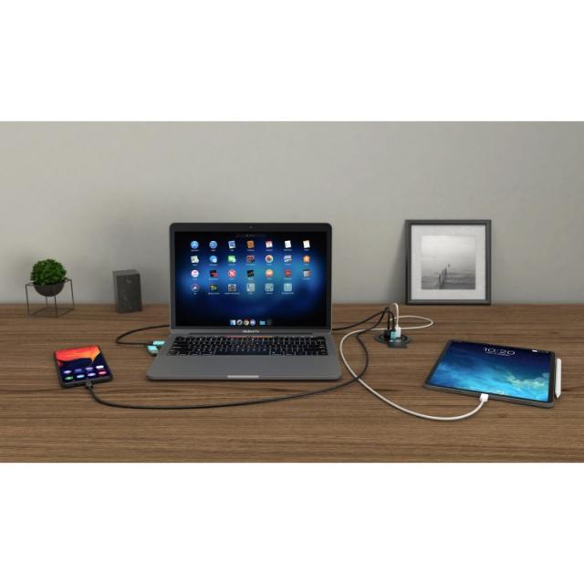 i-tec - Built-in Desktop Fast Charger, USB-C PD 3.0 + 3x USB 3.0 QC3.0, 96 W