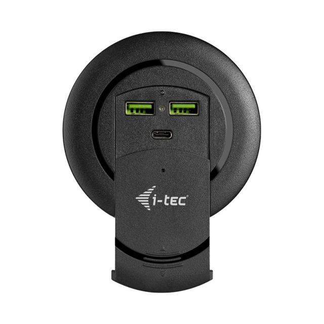 i-tec - Built-in Desktop Fast Charger, USB-C PD 3.0 + 3x USB 3.0 QC3.0, 96 W
