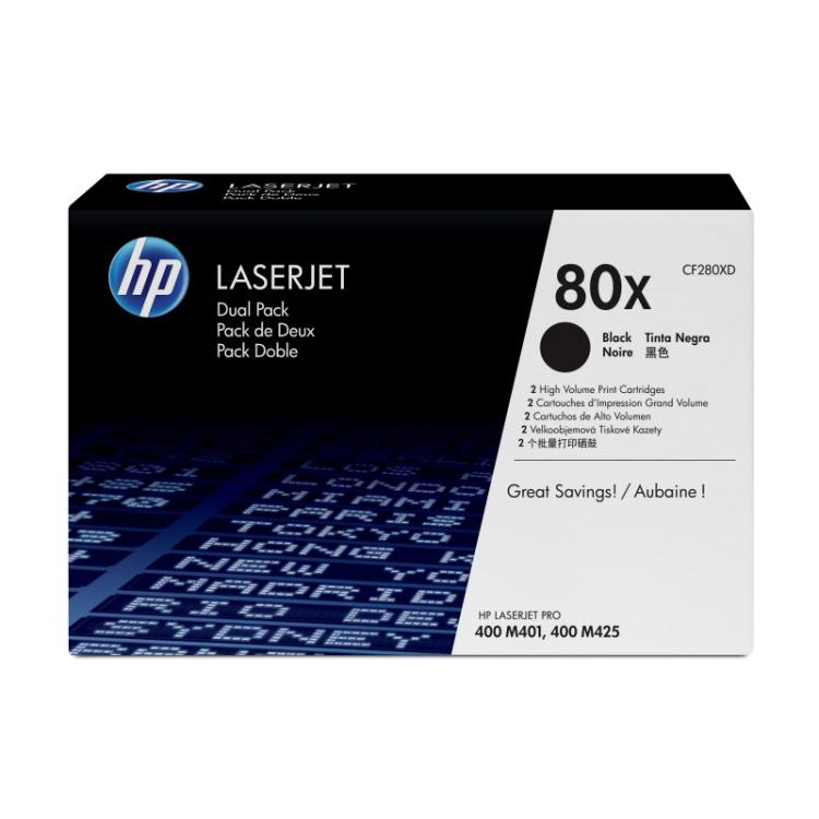 HP - Cartucho original de tóner negro de alto rendimiento 80X LaserJet