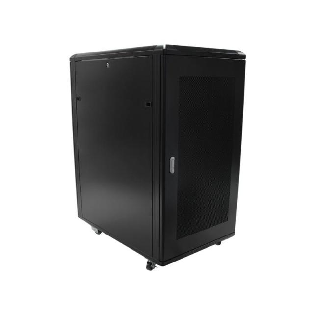 StarTech.com - Armario Rack para Servidores 22U 19" 4 Columnas - Rack de Servidores con Cerradura y Seguro - Rack con Ruedas y C