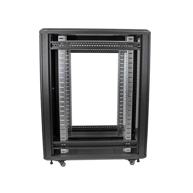 StarTech.com - Armario Rack para Servidores 22U 19" 4 Columnas - Rack de Servidores con Cerradura y Seguro - Rack con Ruedas y C