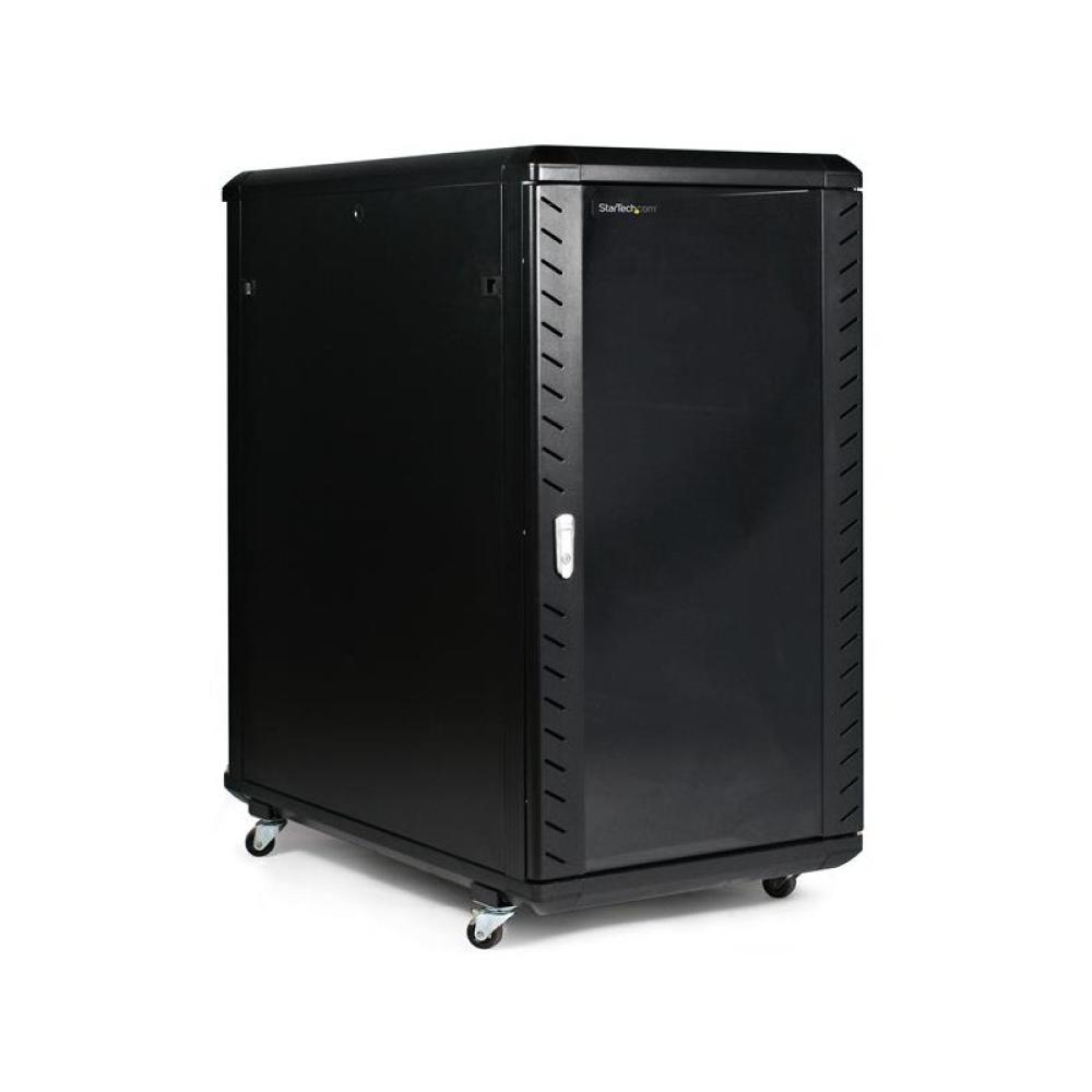 StarTech.com - Armario Rack para Servidores 22U 19" 4 Columnas - Rack de Servidores con Cerradura y Seguro - Rack con Ruedas y C