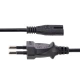 StarTech.com - Cable de 2m de Alimentación para Ordenador Portátil o Impresora , UE a C7, 2,5A 250V, 18AWG, Cable de Repuesto pa