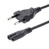 StarTech.com - Cable de 2m de Alimentación para Ordenador Portátil o Impresora , UE a C7, 2,5A 250V, 18AWG, Cable de Repuesto pa
