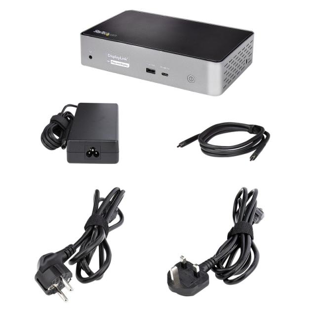 StarTech.com - Mini Docking Station USB-C - Replicador de Puertos para 4 Monitores DisplayPort y HDMI 4K 60Hz - con PD de 100W -