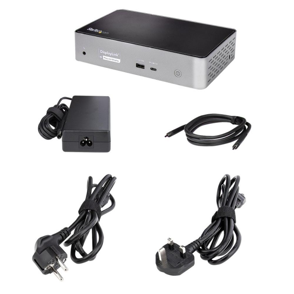 StarTech.com - Mini Docking Station USB-C - Replicador de Puertos para 4 Monitores DisplayPort y HDMI 4K 60Hz - con PD de 100W -