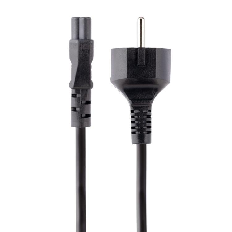 StarTech.com - Cable de 3m de Alimentación de Repuesto para Ordenador Portátil, EU Schuko a C5, 2,5A 250V, 18AWG, para Cargador