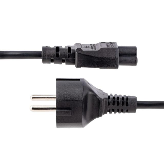 StarTech.com - Cable de 3m de Alimentación de Repuesto para Ordenador Portátil, EU Schuko a C5, 2,5A 250V, 18AWG, para Cargador