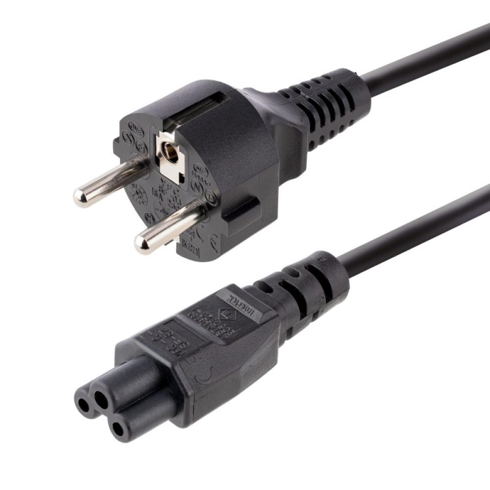 StarTech.com - Cable de 3m de Alimentación de Repuesto para Ordenador Portátil, EU Schuko a C5, 2,5A 250V, 18AWG, para Cargador