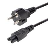 StarTech.com - Cable de 3m de Alimentación de Repuesto para Ordenador Portátil, EU Schuko a C5, 2,5A 250V, 18AWG, para Cargador