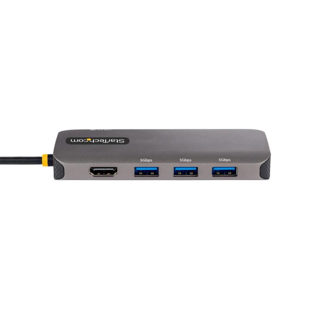 StarTech.com - Adaptador Multipuertos USB C, de Vídeo HDMI de 4K y 60Hz, Hub USB-A 3.2 de 3 Puertos de 5Gbps, Entrega de Aliment