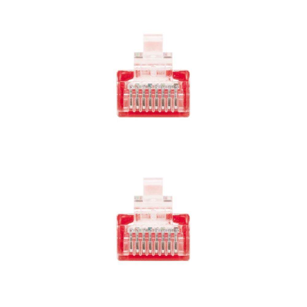 Nanocable - Cable Red Latiguillo RJ45 CAT.6 UTP AWG24, Rojo, 25 cm