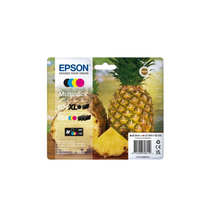 Epson - 604XL cartucho de tinta 4 pieza(s) Original Alto rendimiento (XL) Negro, Cian, Magenta, Amarillo - C13T10H94010