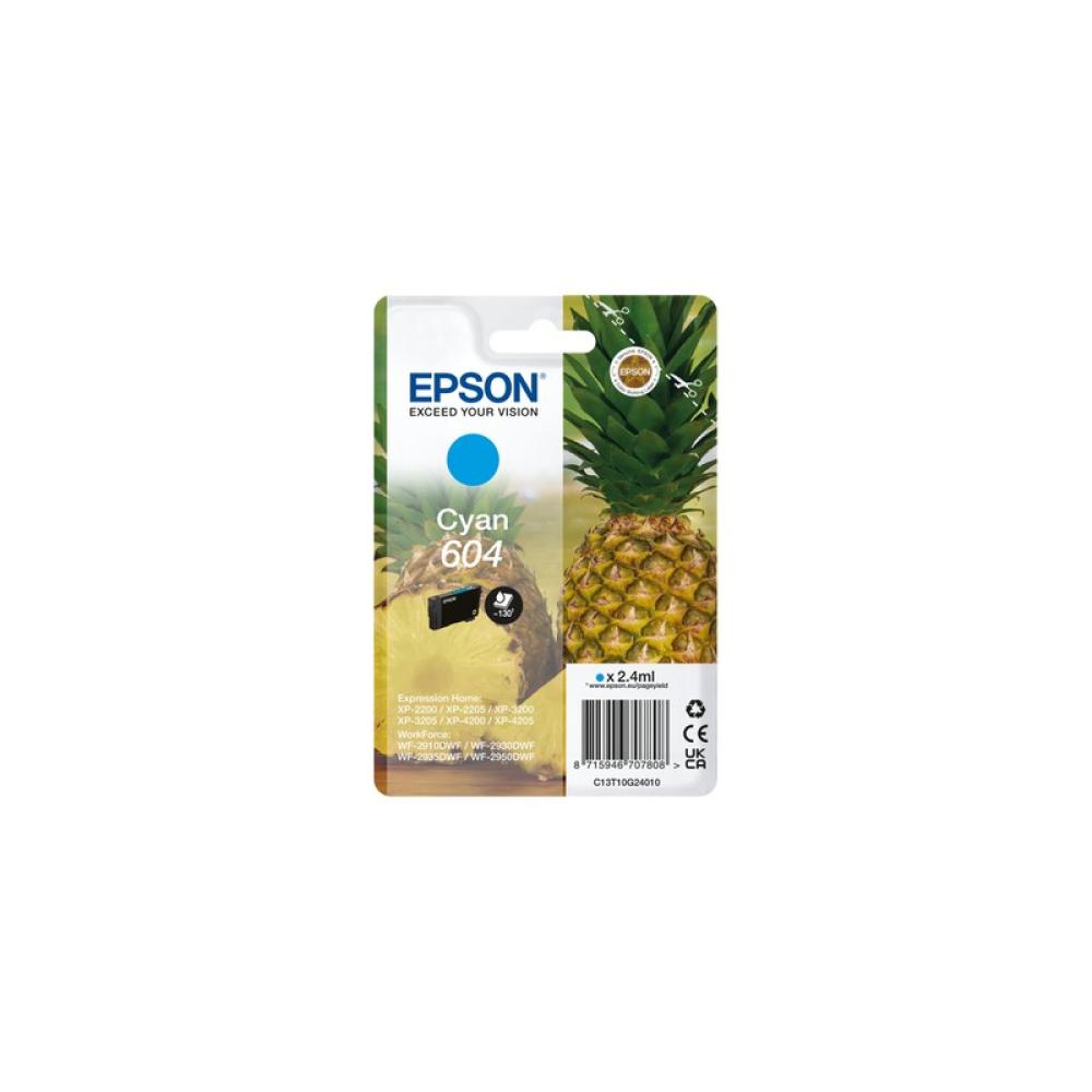 Epson - 604 cartucho de tinta 1 pieza(s) Original Rendimiento estándar Cian - C13T10G24010
