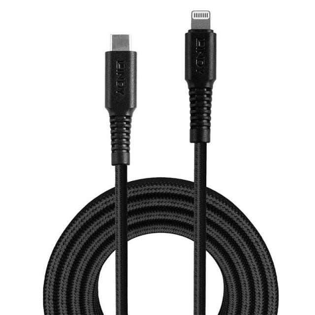 Lindy - 31285 cable de conector Lightning 0,5 m Negro