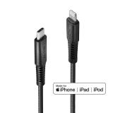 Lindy - 31285 cable de conector Lightning 0,5 m Negro