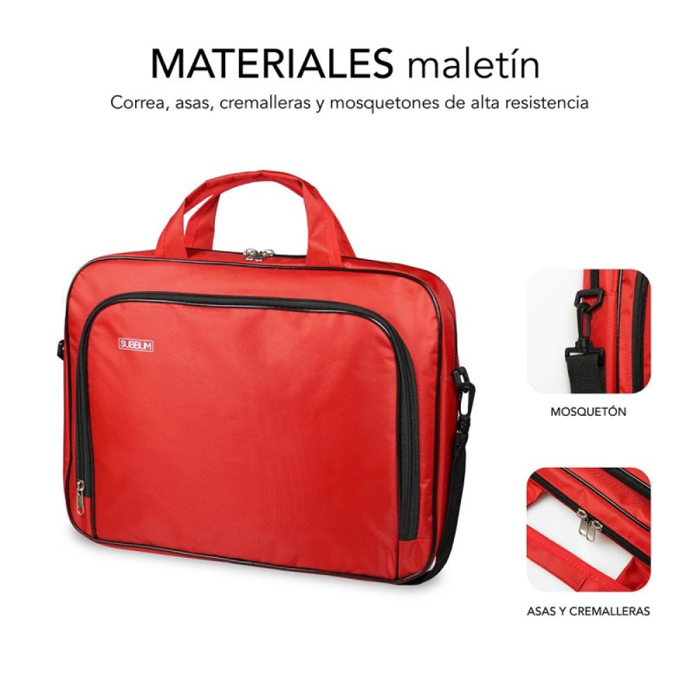 SUBBLIM - Maletín Ordenador Oxford Laptop Bag 15,4-16" Red