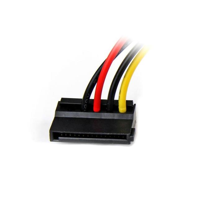 StarTech.com - Adaptador Cable 15cm Alimentación SATA Ángulo a la Izquierda 15 Pines a 4 Pines LP4