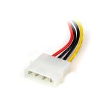 StarTech.com - Adaptador Cable 15cm Alimentación SATA Ángulo a la Izquierda 15 Pines a 4 Pines LP4