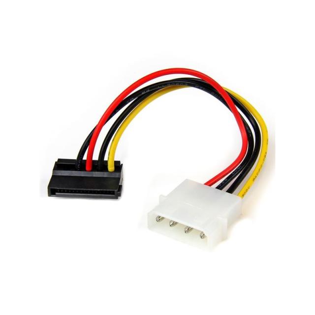 StarTech.com - Adaptador Cable 15cm Alimentación SATA Ángulo a la Izquierda 15 Pines a 4 Pines LP4