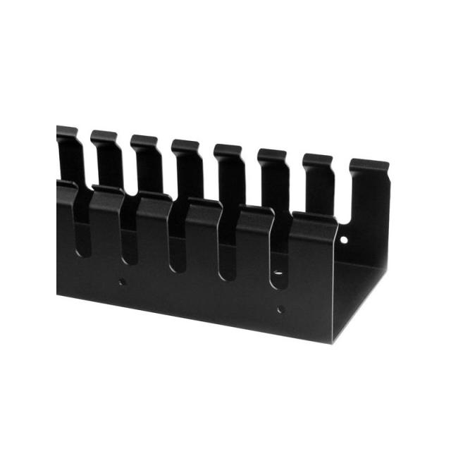 StarTech.com - Gestor Organizador Vertical de Cableado con Lengüetas - 0U - 1,8m