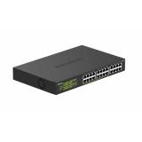 NETGEAR - GS324P No administrado Gigabit Ethernet (10/100/1000) Energía sobre Ethernet (PoE) 1U Negro
