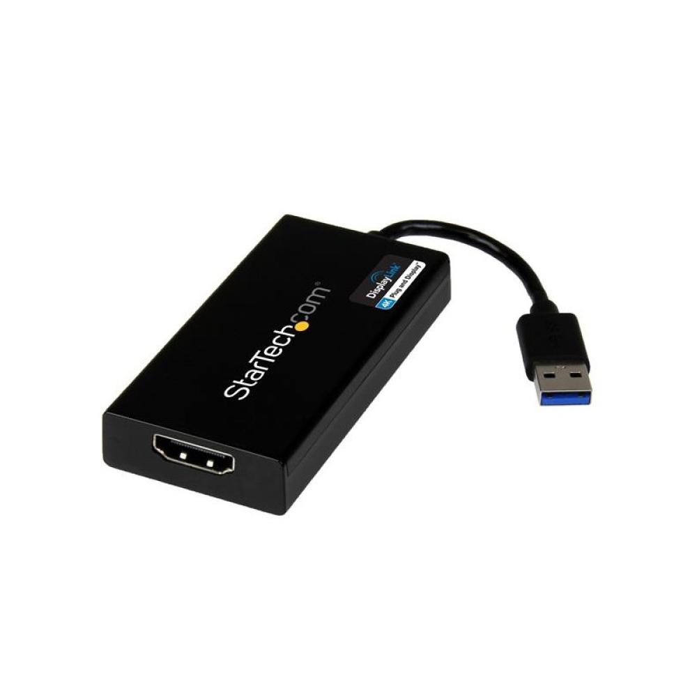 StarTech.com - Adaptador Gráfico Externo USB 3.0 a HDMI - UltraHD 4K 30Hz - Certificado DisplayLink - Conversor USB-A a HDMI par