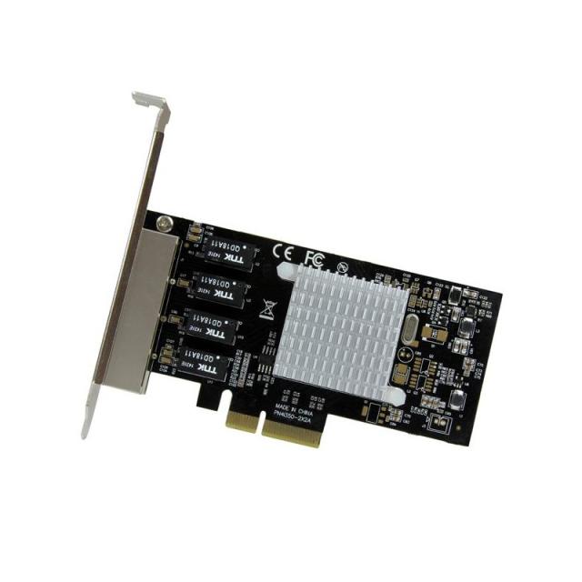 StarTech.com - Tarjeta de Red PCI Express Ethernet Gigabit con 4 Puertos RJ45 Chipset Intel i350