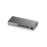 Zyxel - GS1350-6HP-EU0101F switch Gestionado L2 Gigabit Ethernet (10/100/1000) Energía sobre Ethernet (PoE) Gris