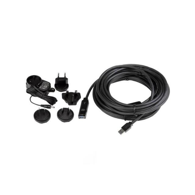 StarTech.com - Cable Extensor Alargador USB 3.0 SuperSpeed Activo de 10m - USB A Macho a Hembra - Negro