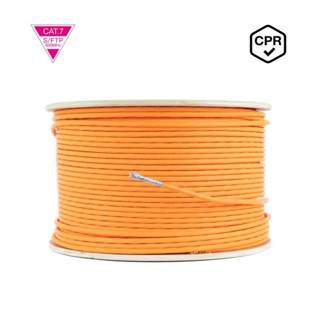 Nanocable - Cable de Red CAT.7 LSZH SFTP PIMF AWG23, Naranja, 305m