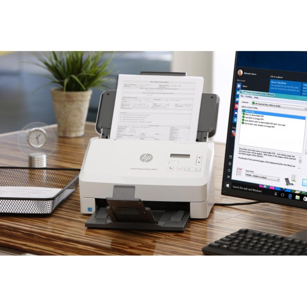 HP - ScanJet Enterprise Flow 7000 s3 Escáner alimentado con hojas 600 x 600 DPI A4 Blanco