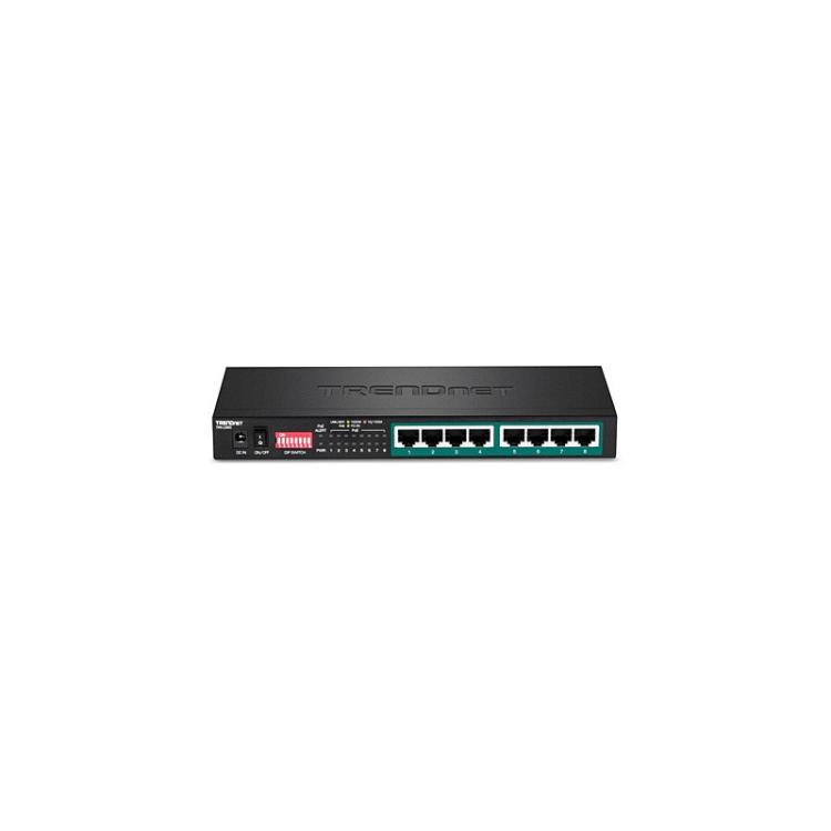 Trendnet - TPE-LG80 switch No administrado Gigabit Ethernet (10/100/1000) Energía sobre Ethernet (PoE) Negro