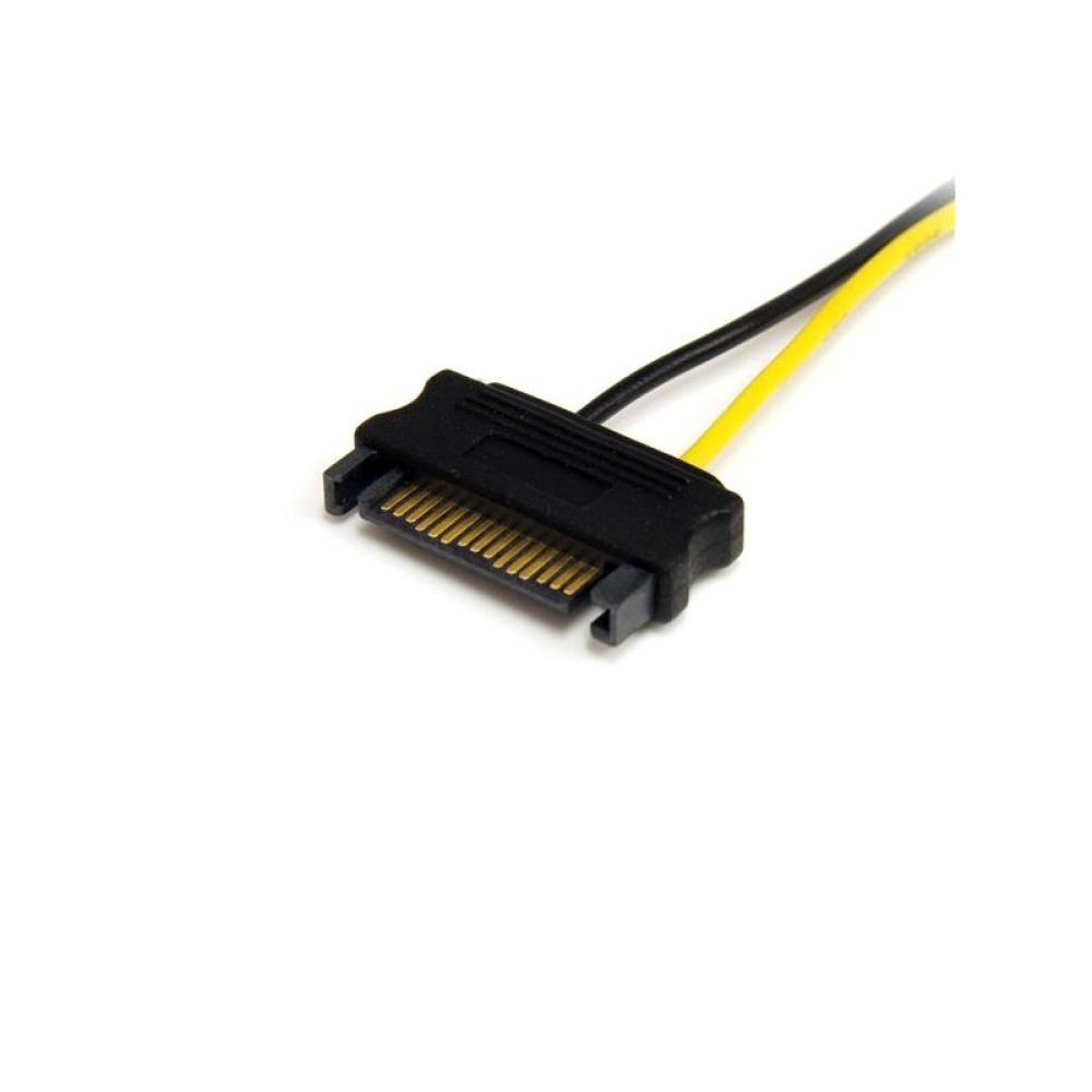 StarTech.com - Cable Adaptador 15cm Alimentación SATA a Conector 8 Pines de Corriente de Tarjeta Gráfica PCI Express PCIe