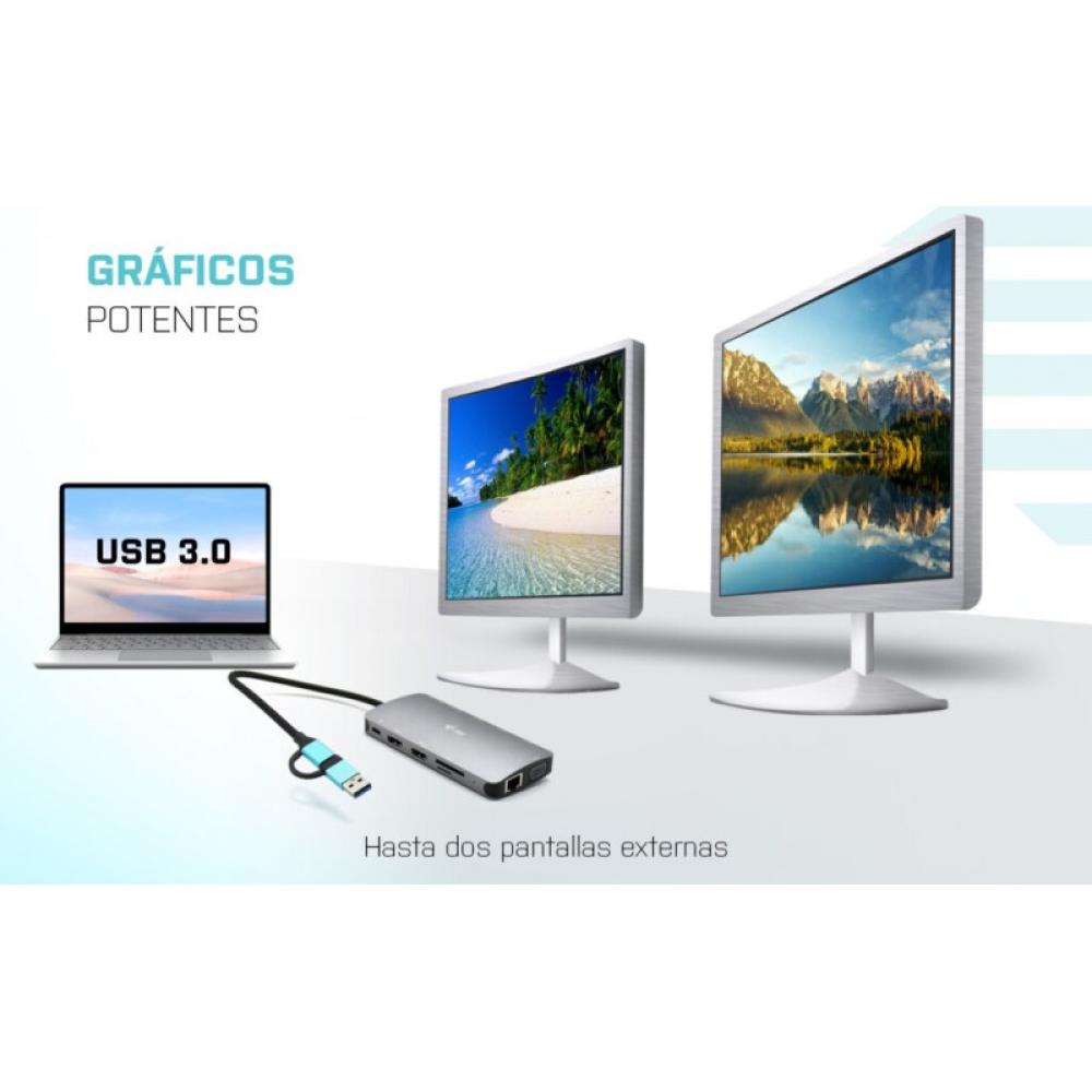 i-tec - USB 3.0 USB-C/Thunderbolt 3x Display Metal Nano Dock with LAN + Power Delivery 100 W