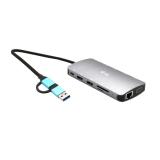 i-tec - USB 3.0 USB-C/Thunderbolt 3x Display Metal Nano Dock with LAN + Power Delivery 100 W